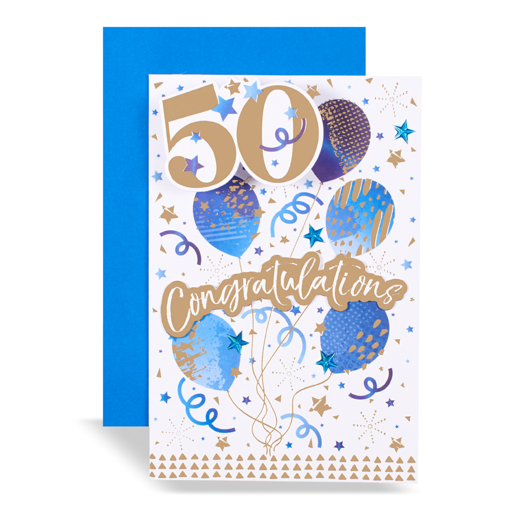 Excellence 6 Pack Cards C75 Birthday Age 50