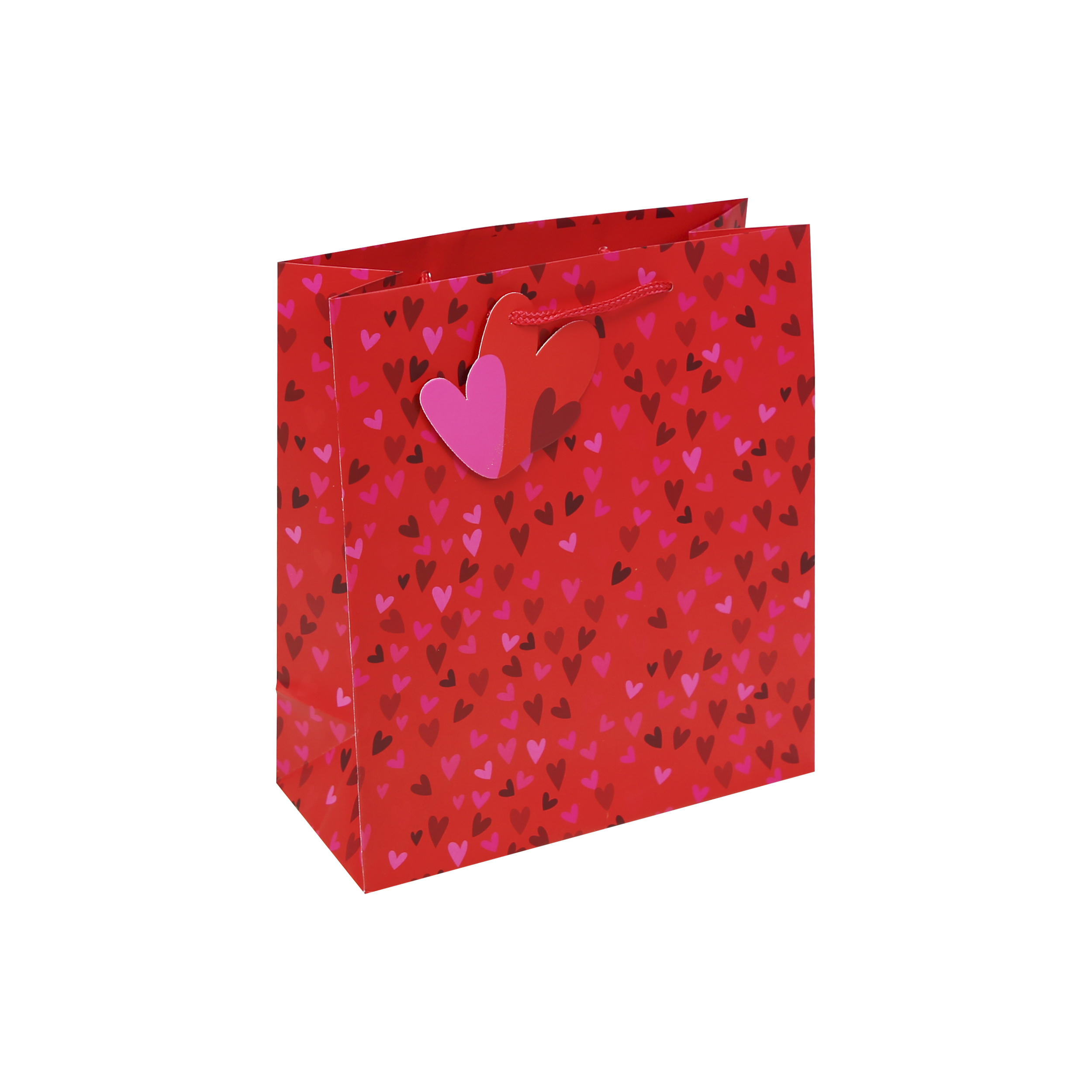 12pk Gift Bag Mini Hearts Medium Bag