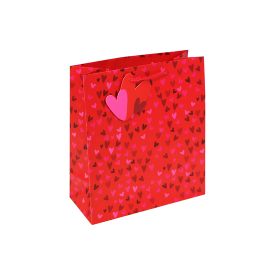 12pk Gift Bag Mini Hearts Medium Bag