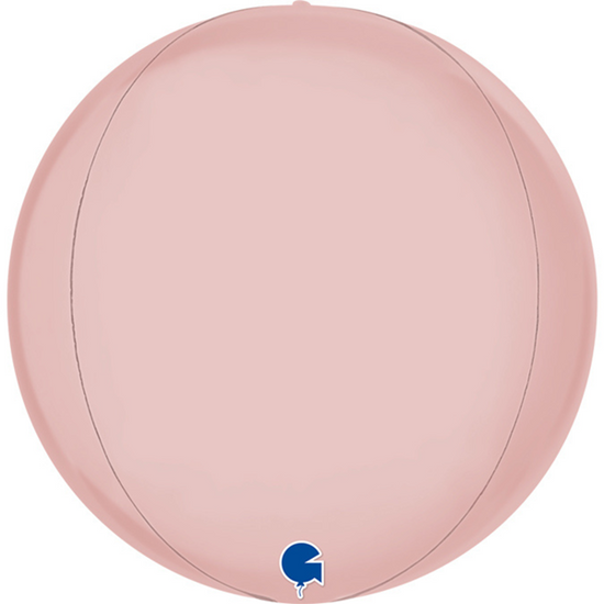 Grabo Foil Balloon Satin Pastel Pink Globe 15"