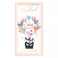 Set of six Prelude C55 Anniversary Husband greeting cards featuring elegant designs for celebrating special occasions.