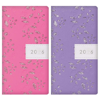 Diary Slim WTV Fabric Glitter Floral 2027 18pk