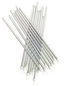 Creative Metallic Silver Tall Candle 18cm 16pk
