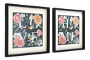Sifcon 2-pack botanical love wall art home decor, 30cm, featuring floral designs for stylish interior decoration.