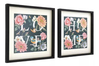 Sifcon 2-pack botanical love wall art home decor, 30cm, featuring floral designs for stylish interior decoration.