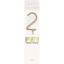Unique Party Candle Sparkler Number 2 Gold 7