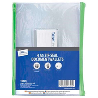 4 A5 Document Wallets Zip Top