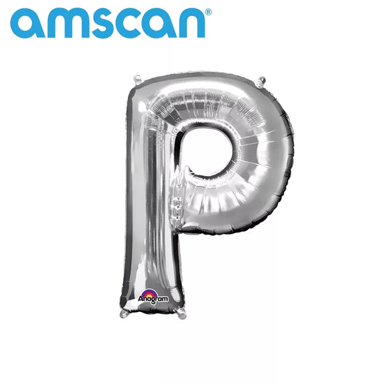 Anagram Foil Balloon Silver 16" Letter P