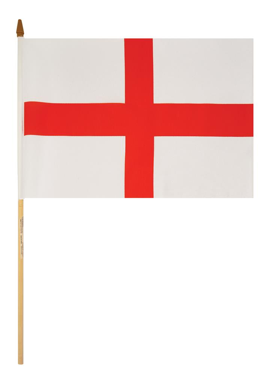 England St George's Cross Hand Flag 12pk