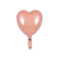 Oaktree Rose Gold Heart 9" Foil Balloon (Loose)