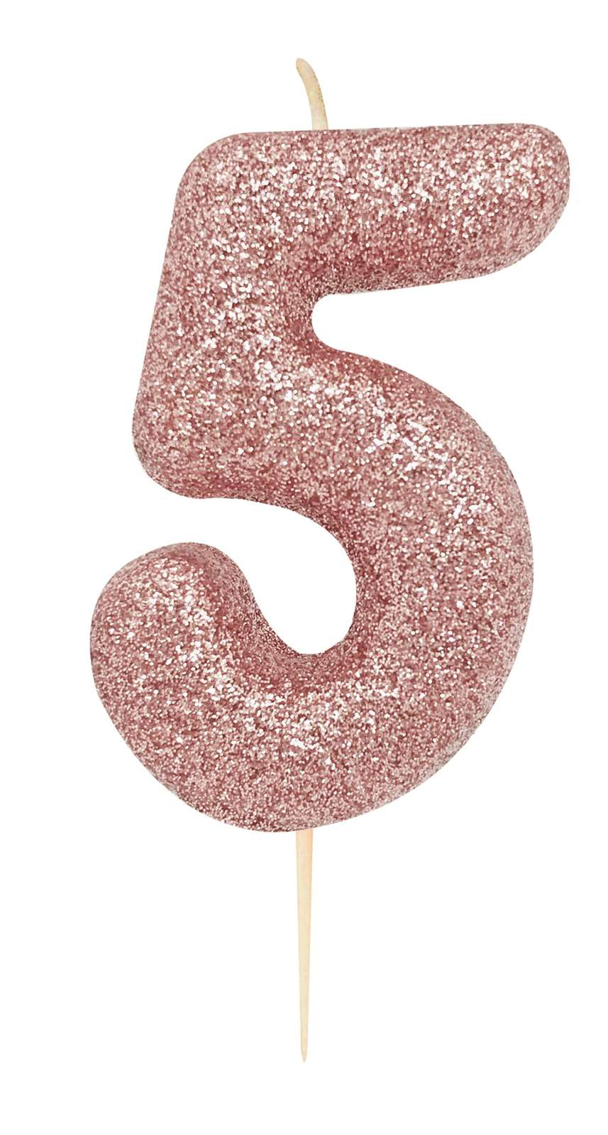 Creative Number 5 Candle Rose Gold 7cm