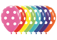 Sempertex Polka Dots Asst 12" Latex 25pk