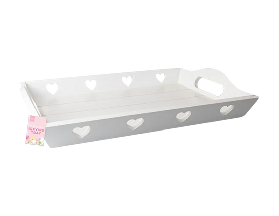Mother's Day Heart Design Wooden Tray 2pk