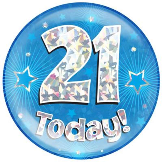 Oaktree Badge 21 Today Blue Jumbo 6