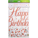 Oaktree Tablecover Birthday Fizz Rose Gold 54x102