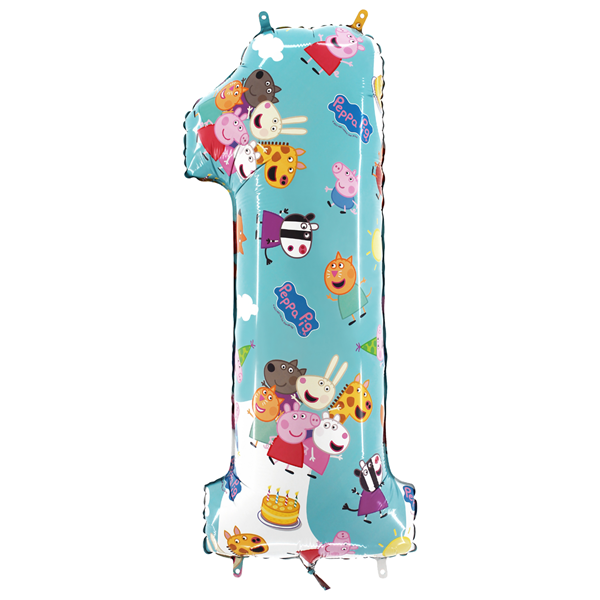 Grabo Foil Balloon Peppa Pig 26" Number 1