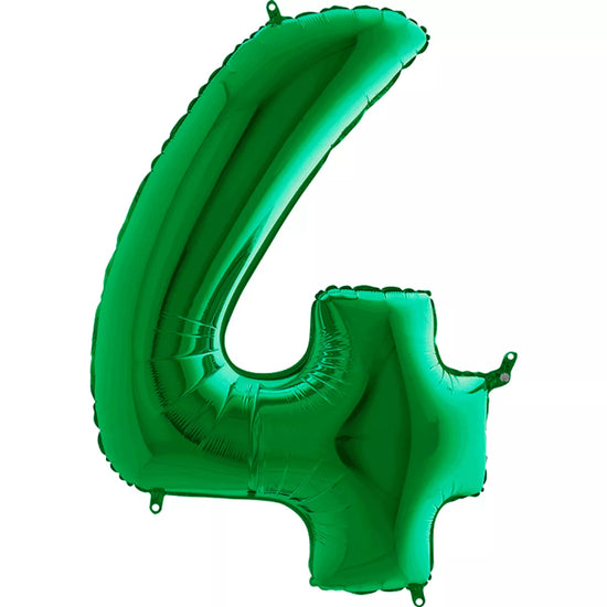 Grabo Foil Balloon Green 40" Number 4