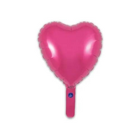 Oaktree Hot Pink Heart 9" Foil Balloon (Loose)