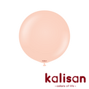 Kalisan Macaron Salmon 24-inch latex balloons, decorative balloons for celebrations, shown inflated with vibrant salmon color.