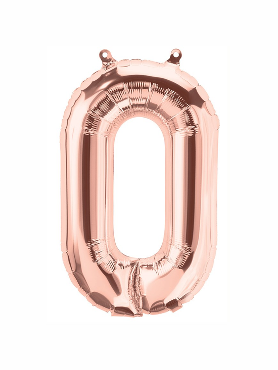 Northstar Foil Balloon Rose Gold 16" Number 0