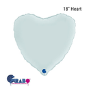 Grabo Foil Balloon Satin Pastel Blue Heart 18"