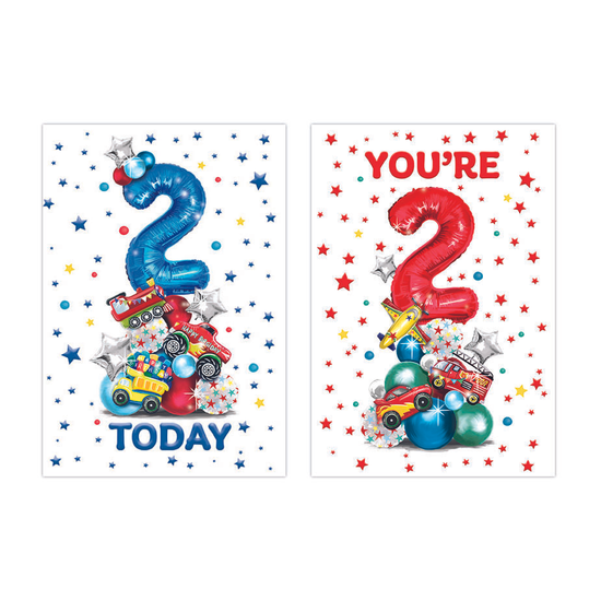 Poppyhill 12 Pack Cards C50 Kids Birthday Age 2
