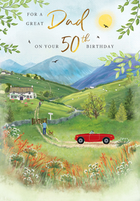 Regal 6 Pack Cards 9x6 Birthday Dad Age 50
