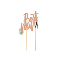 Best Mum Rose Gold Cake Topper