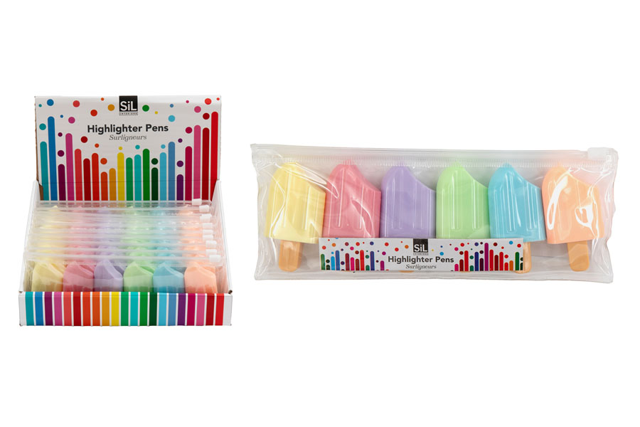 Sifcon 6 Pack Highlighters Ice Lolly