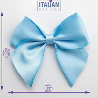 Italian Options 6 Pack Ribbon Bows Pale Blue 10cm