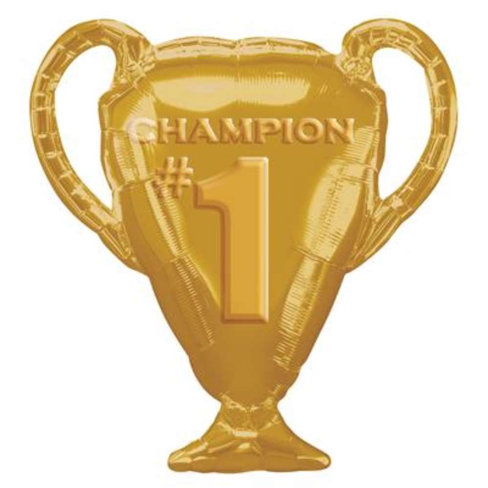Anagram Foil Balloon Gold Trophy 28"