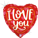 Grabo Classic Hearts 9" Air Fill Foil Balloon