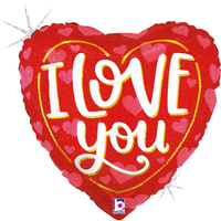 Grabo Classic Hearts 9" Air Fill Foil Balloon