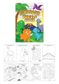Henbrandt Puzzle Book Dinosaur 48pk