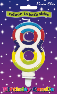 Simon Elvin Glitter Candle Number 8