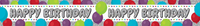 Happy Birthday Balloons Banner 2.6M 6pk