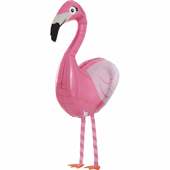 Grabo Foil Balloon Walking Flamingo 39"