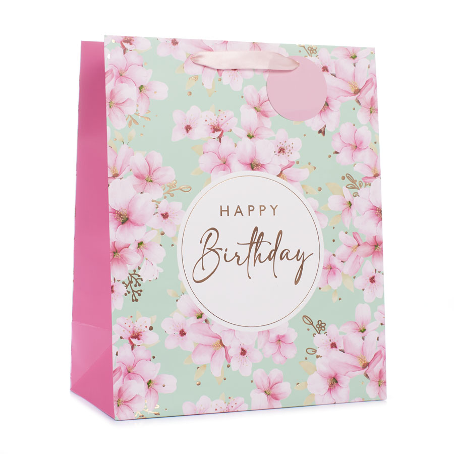 Tiger Feet 6 Pack Gift Bag Cherry Blossom Large