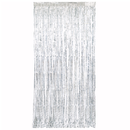 Unique Fringe Door Curtain Silver 3.25x6.5ft