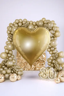 PartyDeco Foil Balloon Gold Heart 51" (Air Fill)