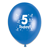 Tiger Feet Age 5 Birthday 10" Balloons 6x8pk