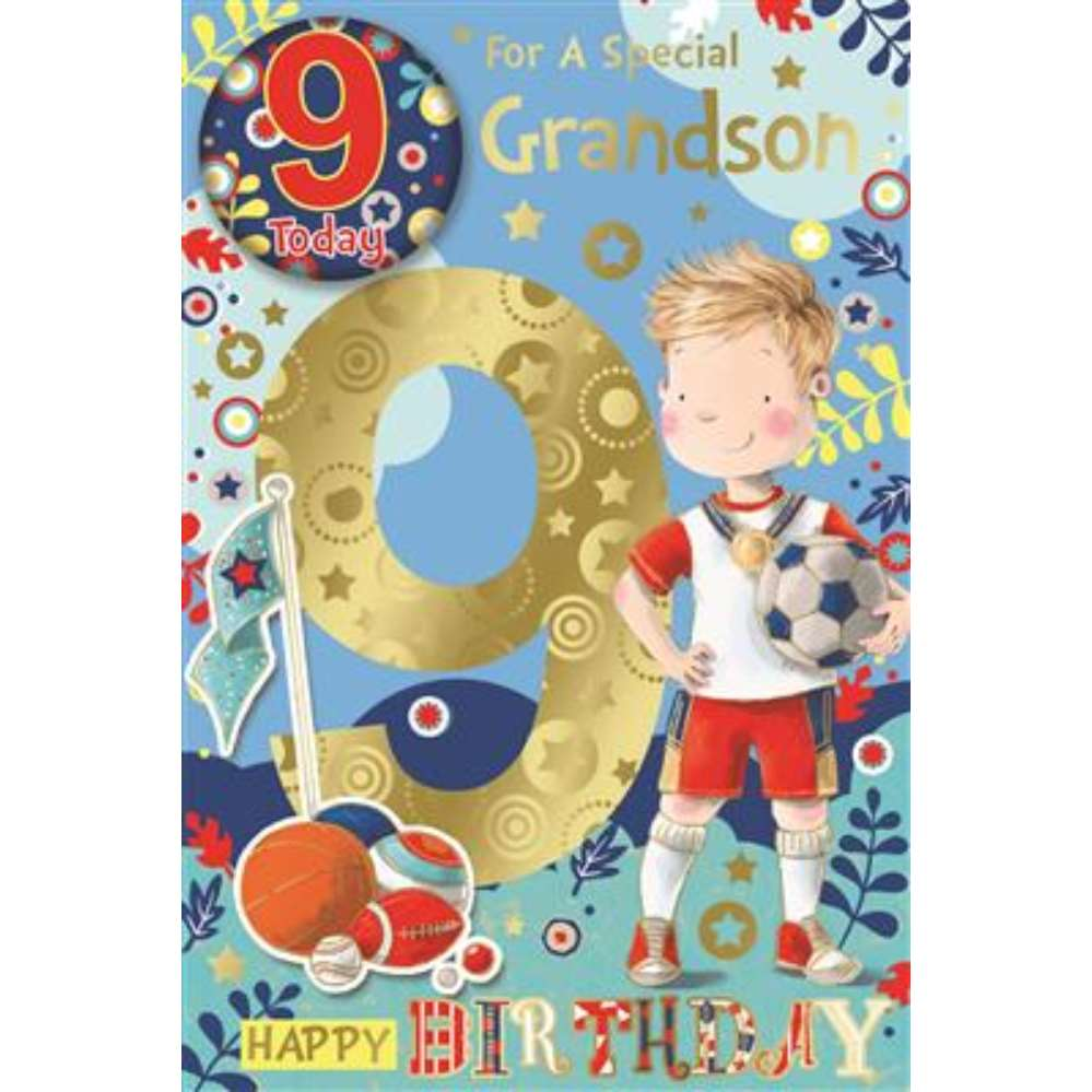 Xpress Yourself C75 Birthday Age 9 Grandson 6pk