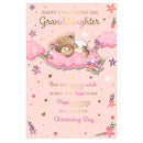 Set of six Prelude C75 Christening granddaughter greeting cards with elegant designs and religious motifs.