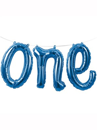 Creative Party Foil Balloon Blue One 12"