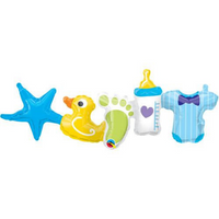 Foil Balloon 41" Garland Baby Boy (Pack Of 2)