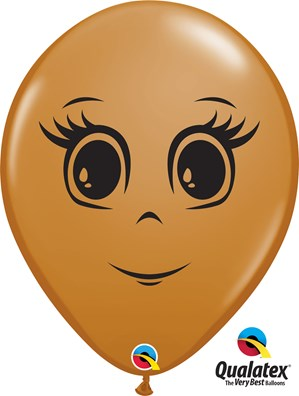 Qualatex Mocha Feminine Face 16" Latex 50pk