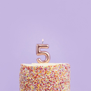 Hootybaloo Metallic Rose Gold Candle Number 5