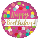 Anagram Pink Confetti 18" Foil Balloon