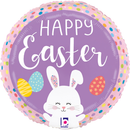Grabo Foil Balloon Easter Bunny Dots 9" (Air Fill)