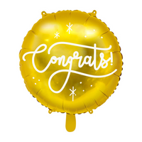 Glossy Gold Congrats 18" Foil Balloon